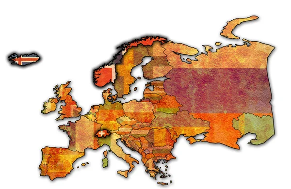 Map of european free trade association — Stock Photo, Image