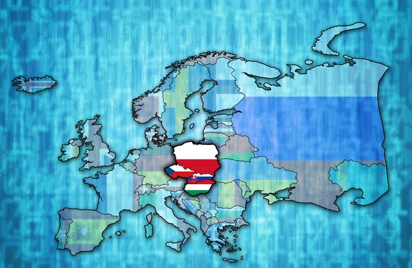 Mappa di gruppo visegrad — Foto Stock