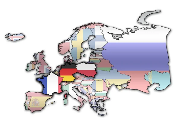 Mappa del triangolo di Weimar — Foto Stock