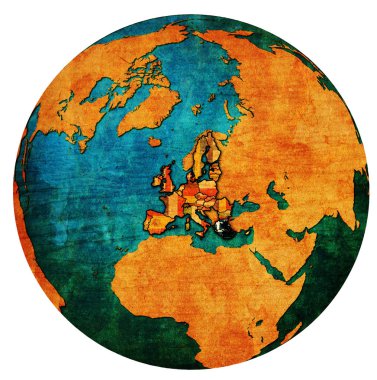 bayrak harita üzerinde ile Yunanistan toprakları