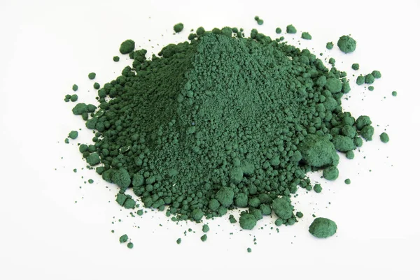 Green pigment isolated over white — Stock Photo, Image