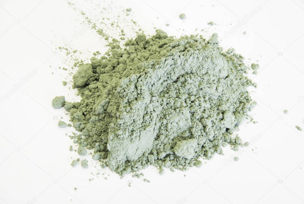 green pigment isolated over white