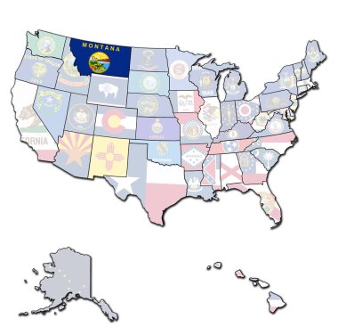 Montana üzerinde usa Haritası