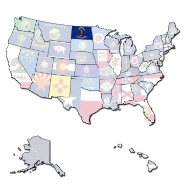Kuzey dakota üzerinde usa Haritası