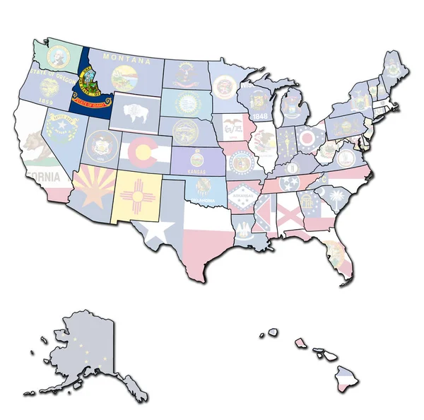 Idaho на карте США — стоковое фото