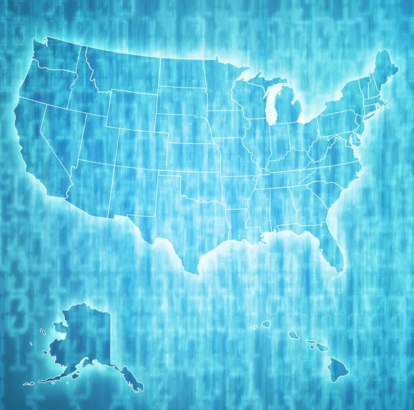 Rhode island on map of usa — Stock Photo, Image