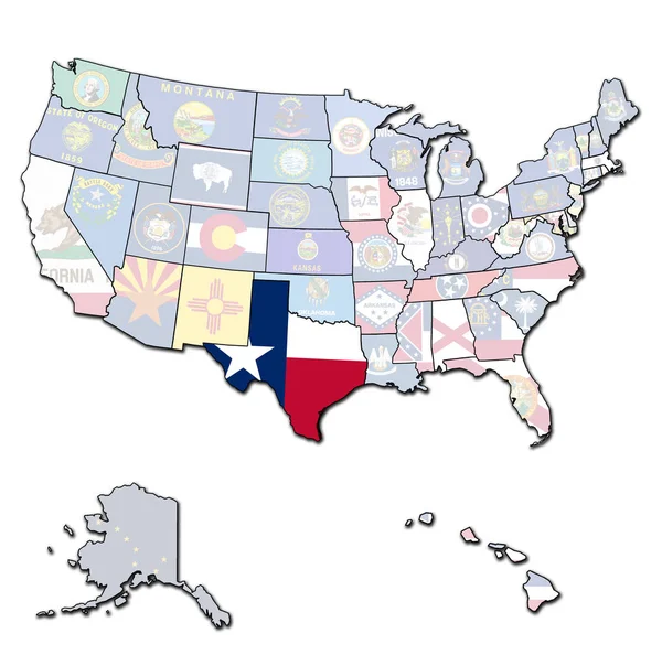 テキサス米国の地図 — ストック写真