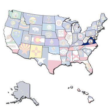 Virginia ABD Haritası