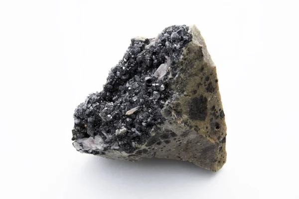 Carbonato de chumbo mineral isolado sobre branco — Fotografia de Stock