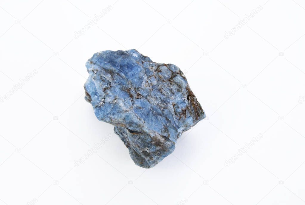 Apatite mineral isolated over white