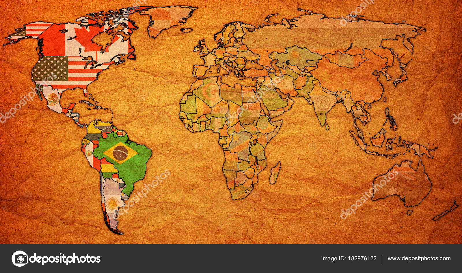 Organisation Des états Américains Territoire Sur La Carte Du