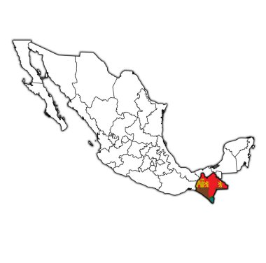 Yönetim harita Meksika'nın Chiapas