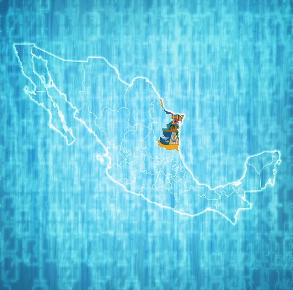 Tamaulipas on administration map of Mexico