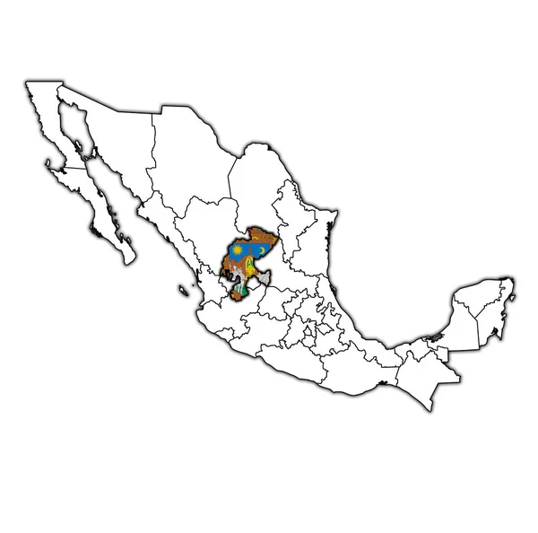Zacatecas auf der Verwaltungskarte von Mexiko — Stockfoto