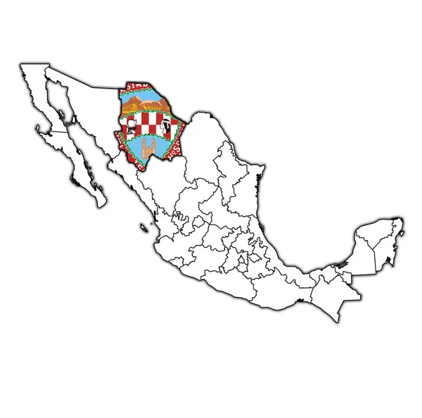 Chihuahua auf der Verwaltungskarte von Mexiko — Stockfoto