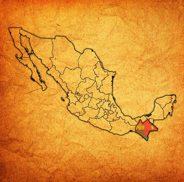 Yönetim harita Meksika'nın Chiapas — Stok fotoğraf