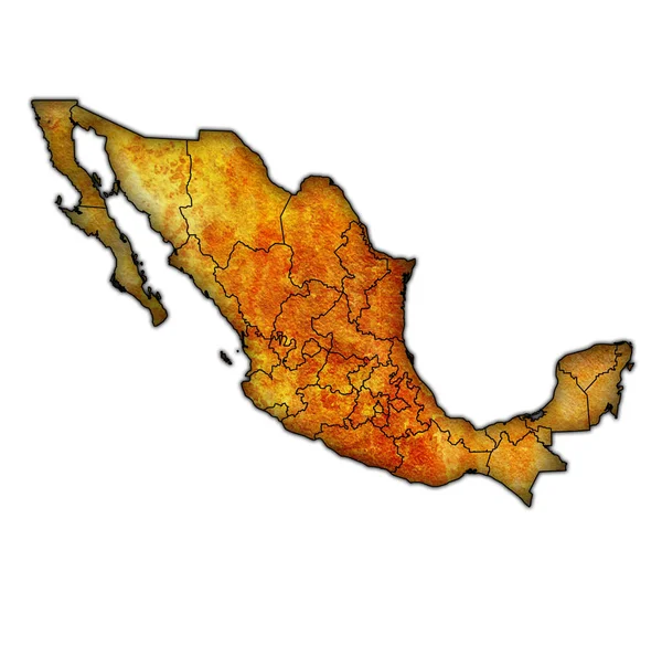 Alte Verwaltungskarte von Mexiko — Stockfoto