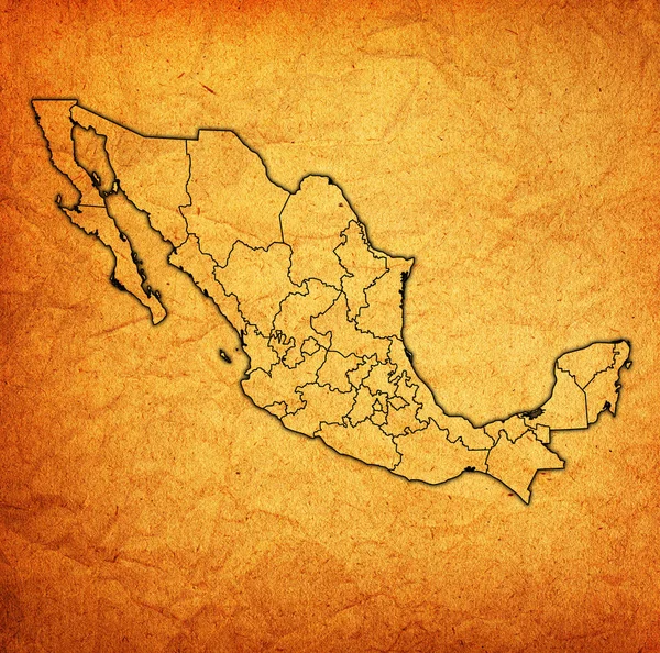 Mapa de administração vintage de México — Fotografia de Stock