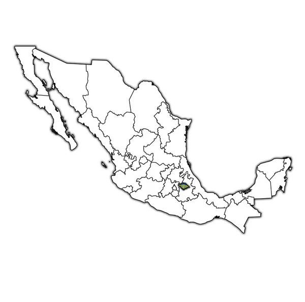 Distretto federale messicano sulla mappa di amministrazione del Messico — Foto Stock