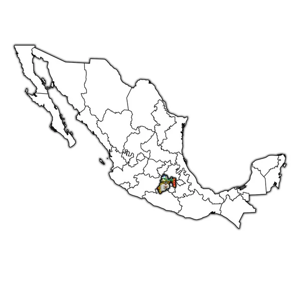 Messico stato sulla mappa di amministrazione del Messico — Foto Stock