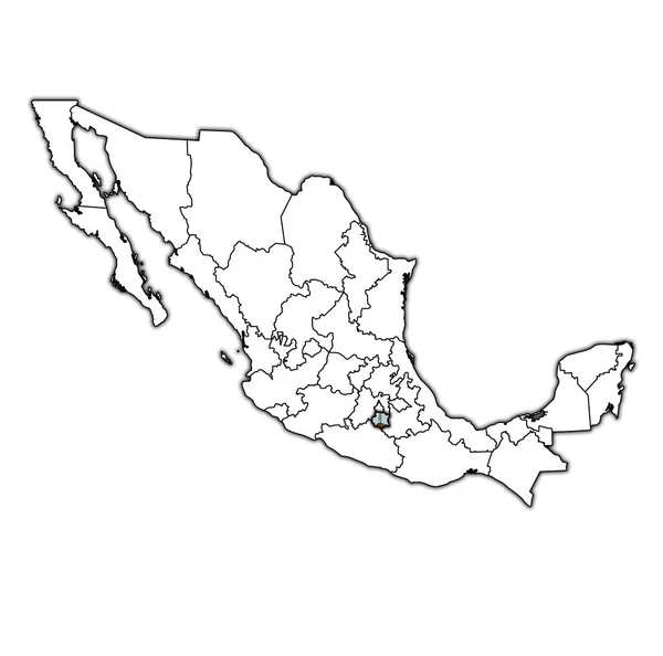 Морелос на карте Мексики — стоковое фото