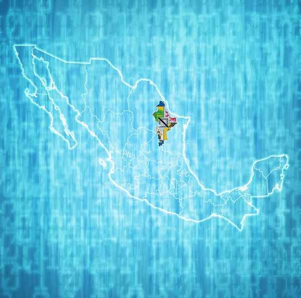 Nuevo Leon on administration map of Mexico