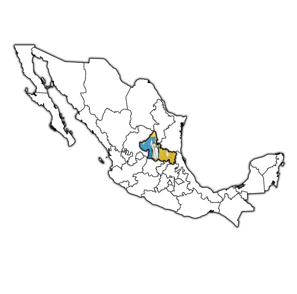 San Luis Potosi sur la carte d'administration de Mexique — Photo