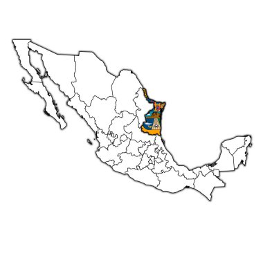 Tamaulipas Meksika Haritası yönetim üzerinde