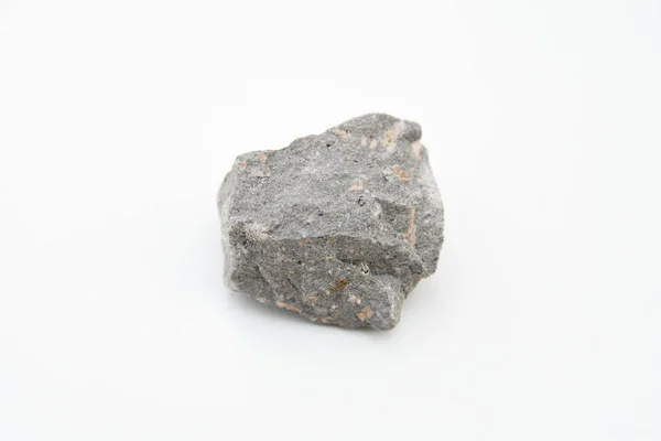 Andesite roccia vulcanica isolata su bianco — Foto Stock