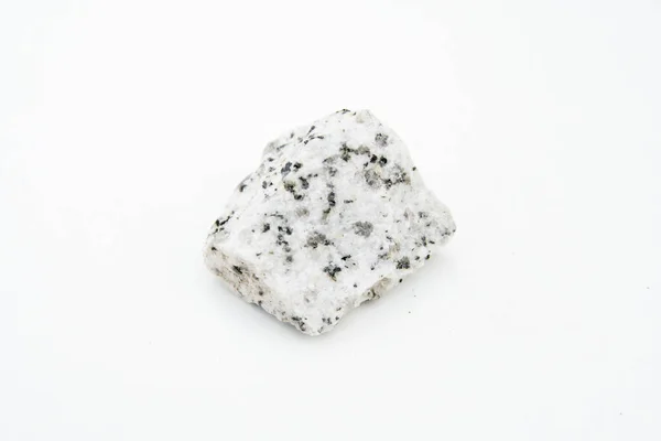 Plagiogranite rock isolated over white — Stock Photo, Image