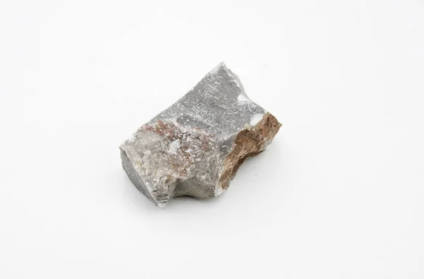 Roccia calcarea isolata su bianco — Foto Stock
