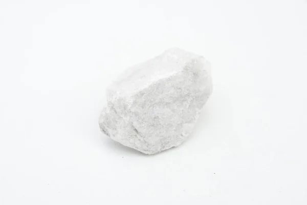Mermer kaya beyaz bitti izole — Stok fotoğraf