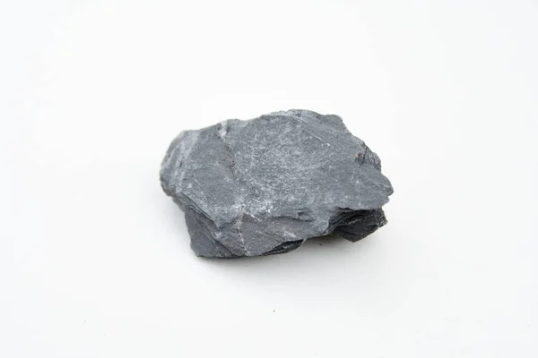 Slate rock isolated over white — Stock Photo, Image