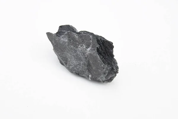 Slate rock isolated over white — Stock Photo, Image