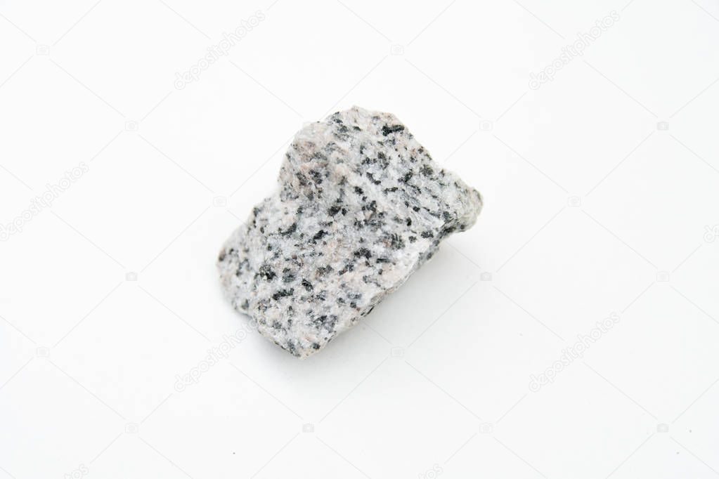 granodiorite rock isolated over white