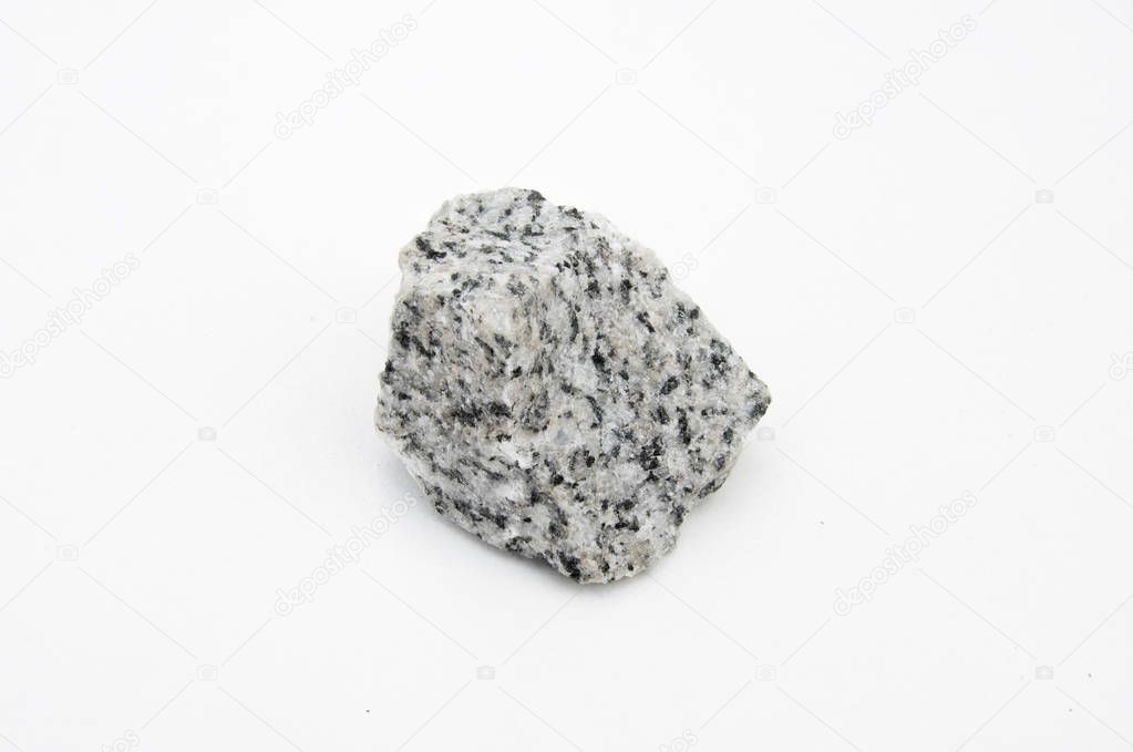 granodiorite rock isolated over white