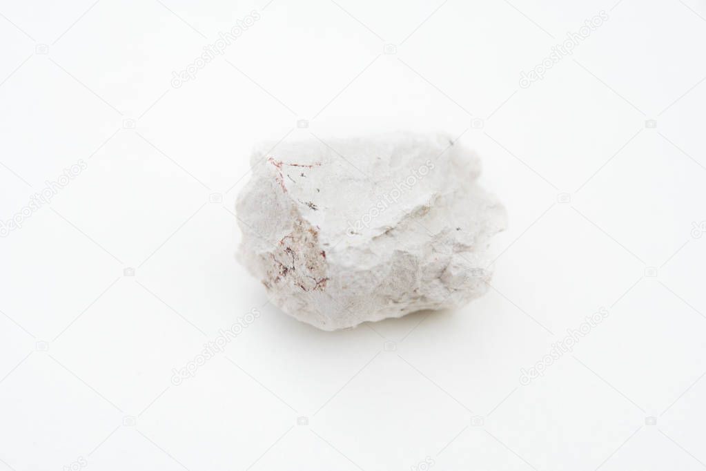 chalk rock isolated over white