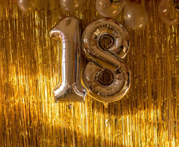 Decoração de aniversário balão — Fotografia de Stock