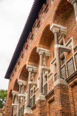 Ağustos 2019, Malbork, Polonya Malbork Kalesi 'nin duvarları.