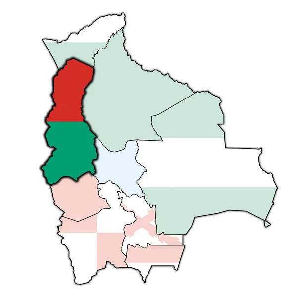 Territorium Und Flagge Der Region Paz Auf Der Karte Mit — Stockfoto