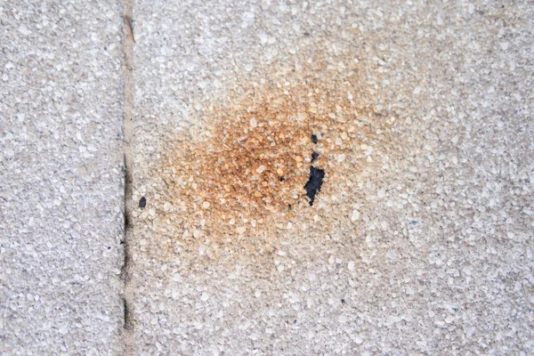 Close Rusty Spot Concrete Pavement — Stock Photo, Image