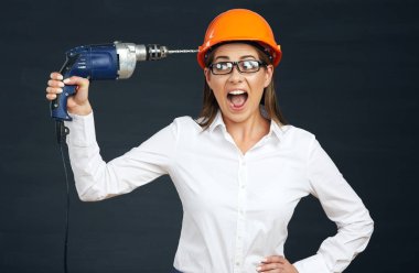 Builder araçları ve iş kadını ile ilgili sorunlar. 