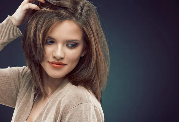 Yüzünü, güzellik kadın portre kapatın.