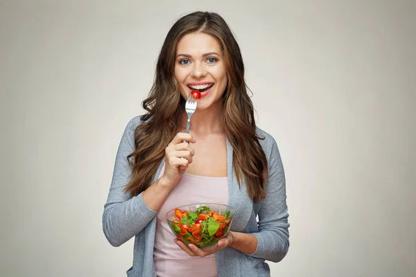 Plantaardig dieet met groene salade. — Stockfoto