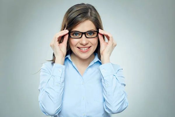 Ung affärskvinna glasögon — Stockfoto