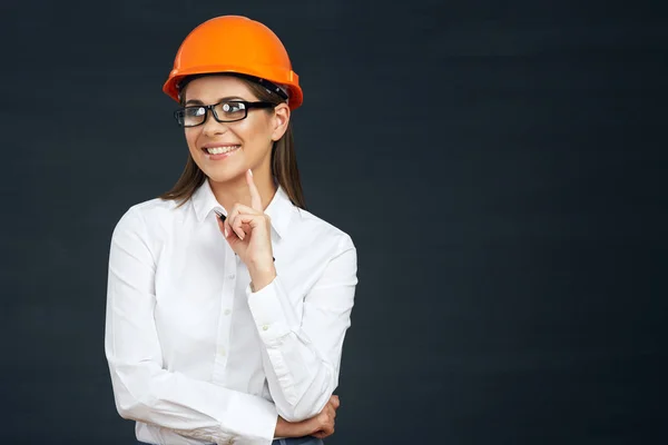 Retrato de mujer constructora de negocios Smilind — Foto de Stock