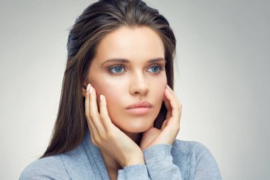 Güzellik yakın yüz kadar genç kadın portresi