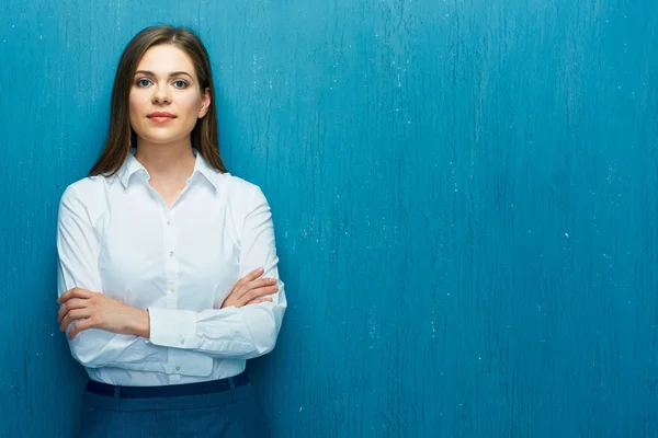 Chupete joven mujer de negocios retrato . — Foto de Stock