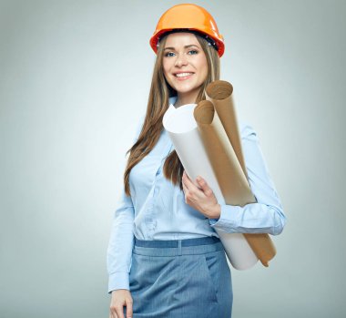 Genç iş kadını ölçmek, holding mimar techn kadar haddelenmiş.