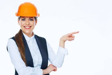 Kask puan parmak kopya alanı, kurucudaki kadın